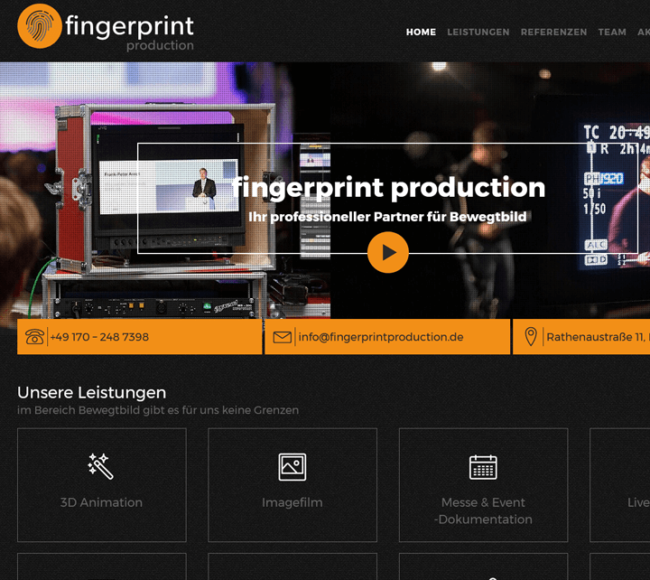 Screenshot fingerprint production