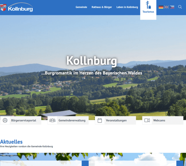 Screenshot Gemeinde Kollnburg