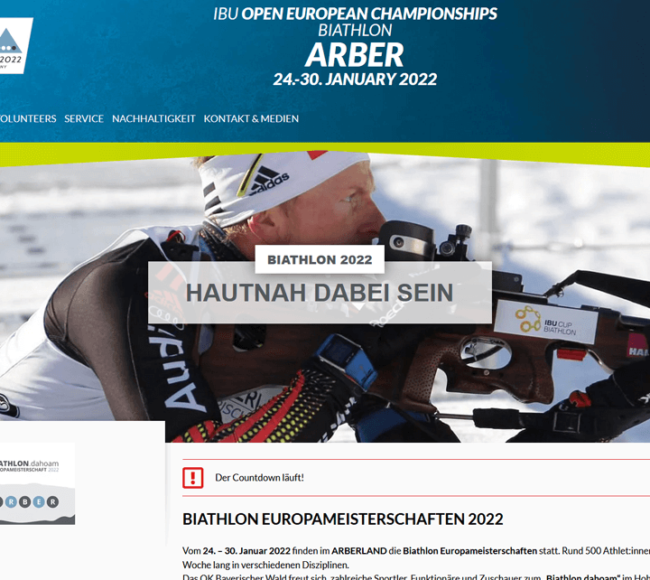 Screenshot Ibu Open European Championships Biathlon Arber