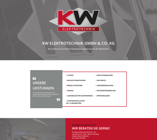 Screenshot KW Elektrotechnik Gmbh & Co. KG