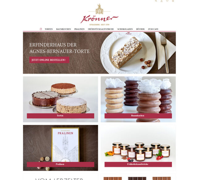 Screenshot Krönner Online Shop