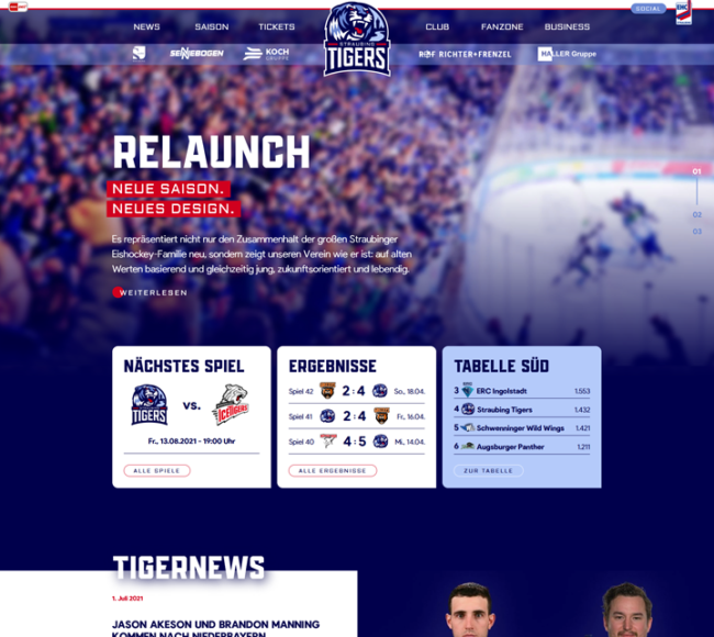 Straubing Tigers Relaunch