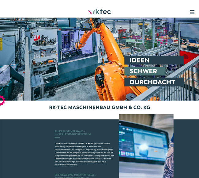 Website Screenshot rk-tec