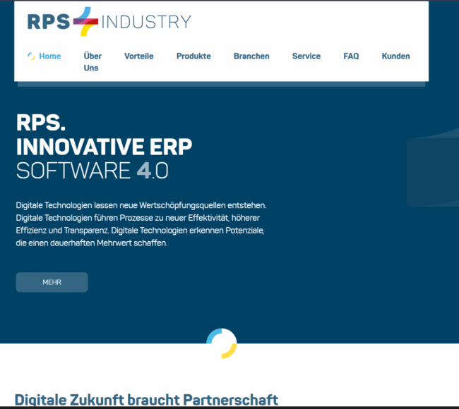 Screenshot RPS4Industry GmbH